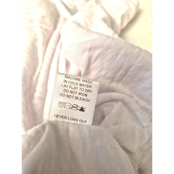 Nation Ltd. Sz. L White Tissue Tee. High/Low Shirt tail. 1/2 Sleeve. - Picture 5 of 5